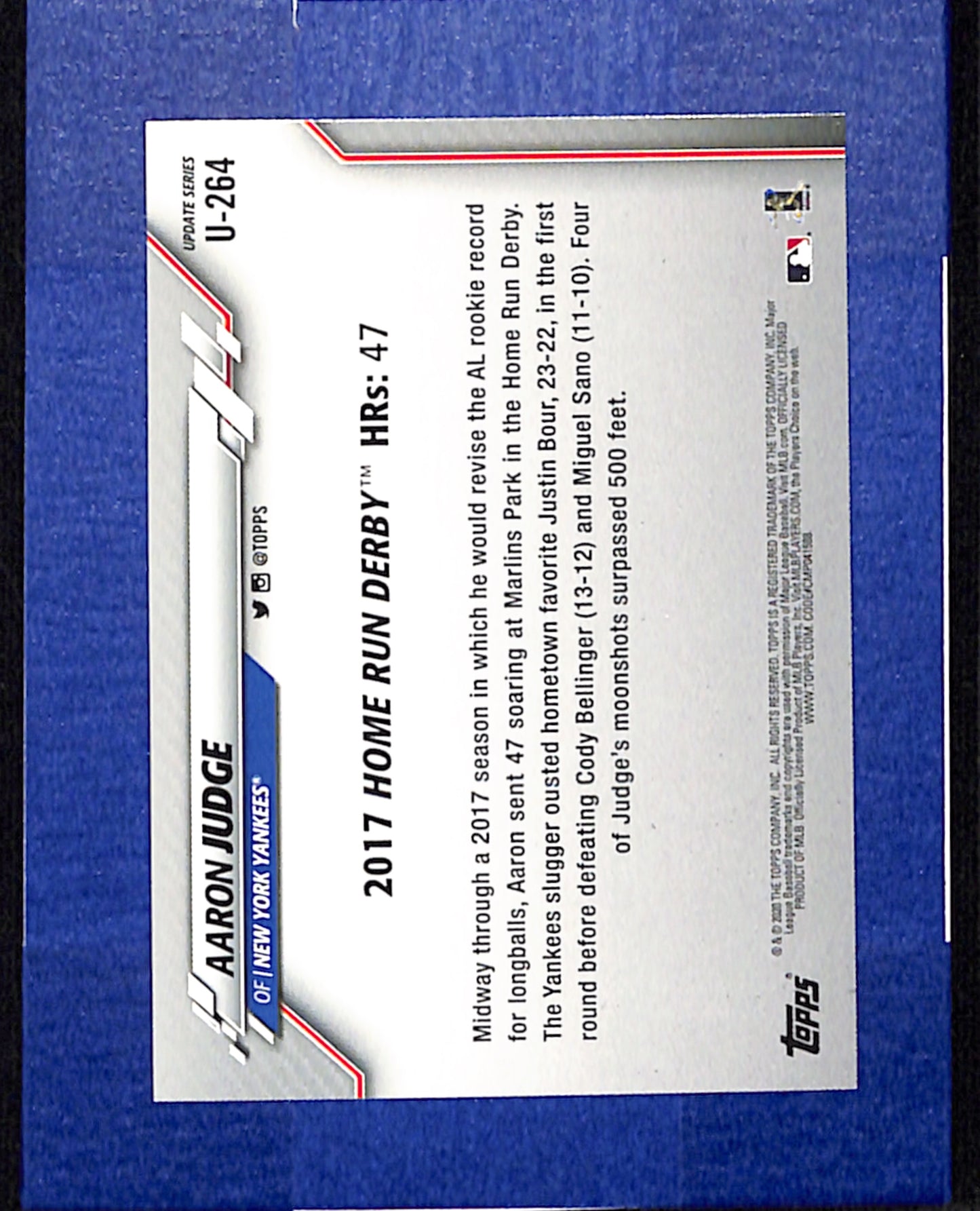 2020 Topps Update #U-264 Aaron Judge New York Yankees NMT CS26014412