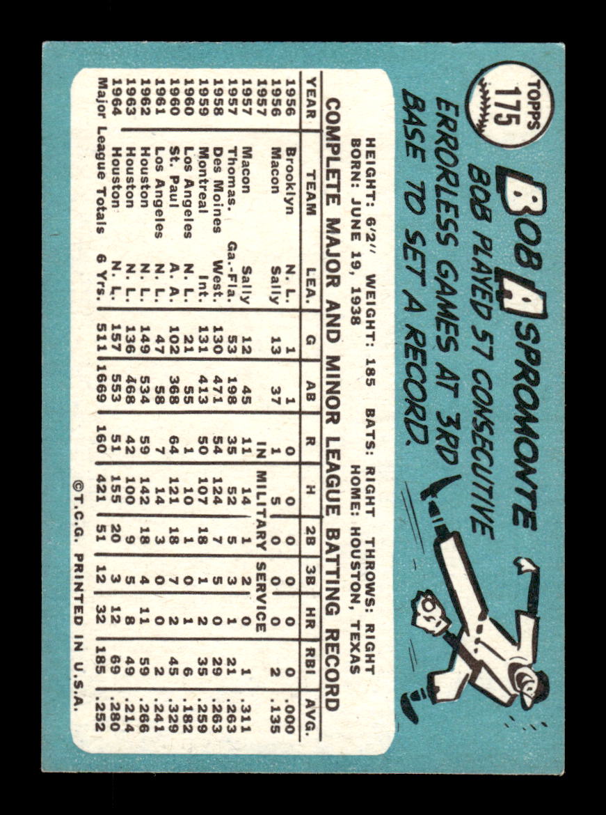 1965 Topps #175 Bob Aspromonte Houston Astros EXMT CS26015447