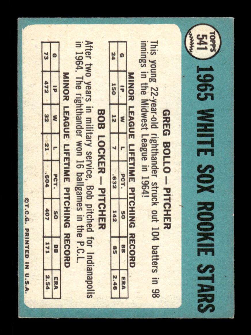 1965 Topps #541 Rookie Stars Chicago White Sox EXMT CS26015770