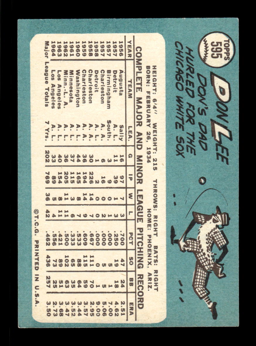 1965 Topps #595 Don Lee Los Angeles Angels EXMT CS26015822