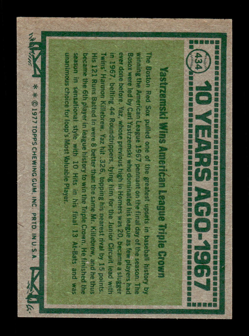 1977 Topps #434 Carl Yastrzemski Boston Red Sox VG CS26016849
