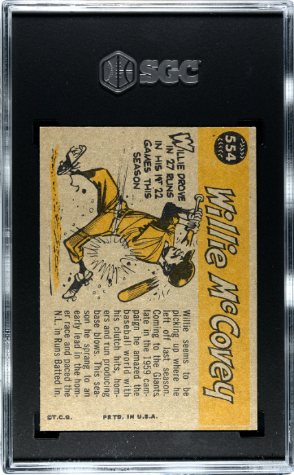 1960 Topps #554 Willie Mccovey All-Star SGC 6 SN 6649769