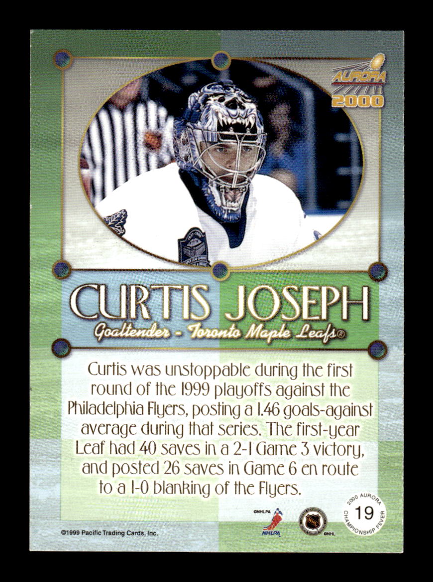1999-00 Pacific Aurora #19 Curtis Joseph Toronto Maple Leafs EX CS26017160
