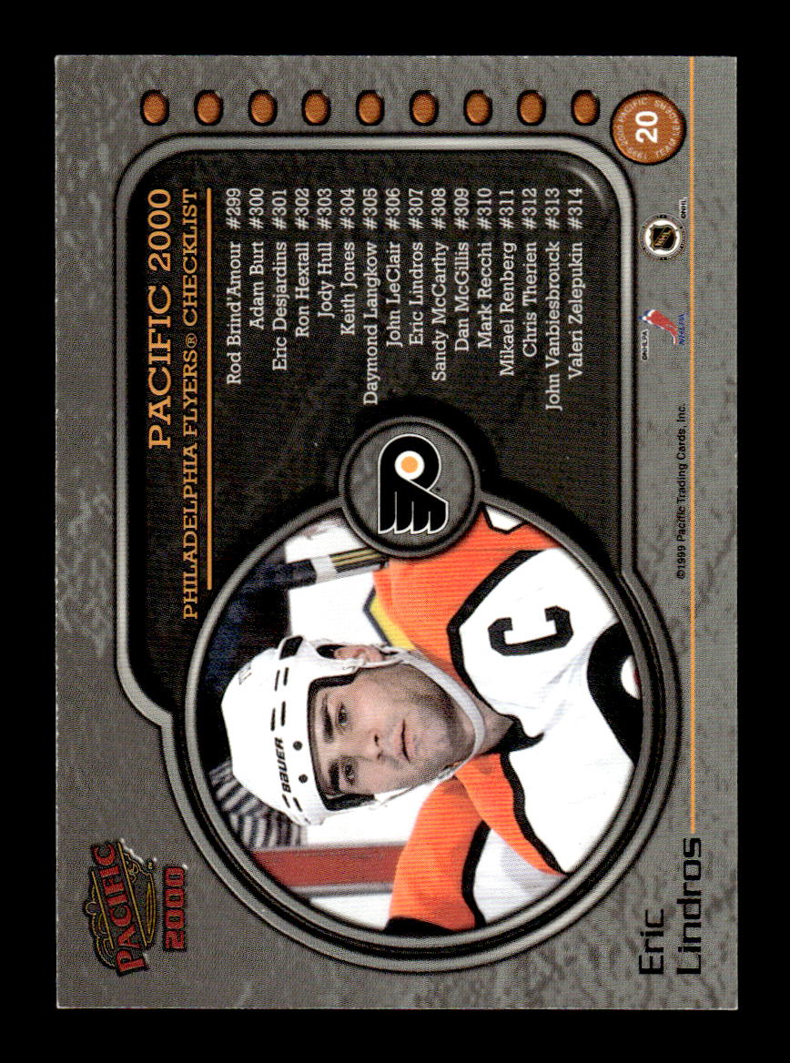 1999-00 Pacific #20 Eric Lindros Philadelphia Flyers EX CS26017180