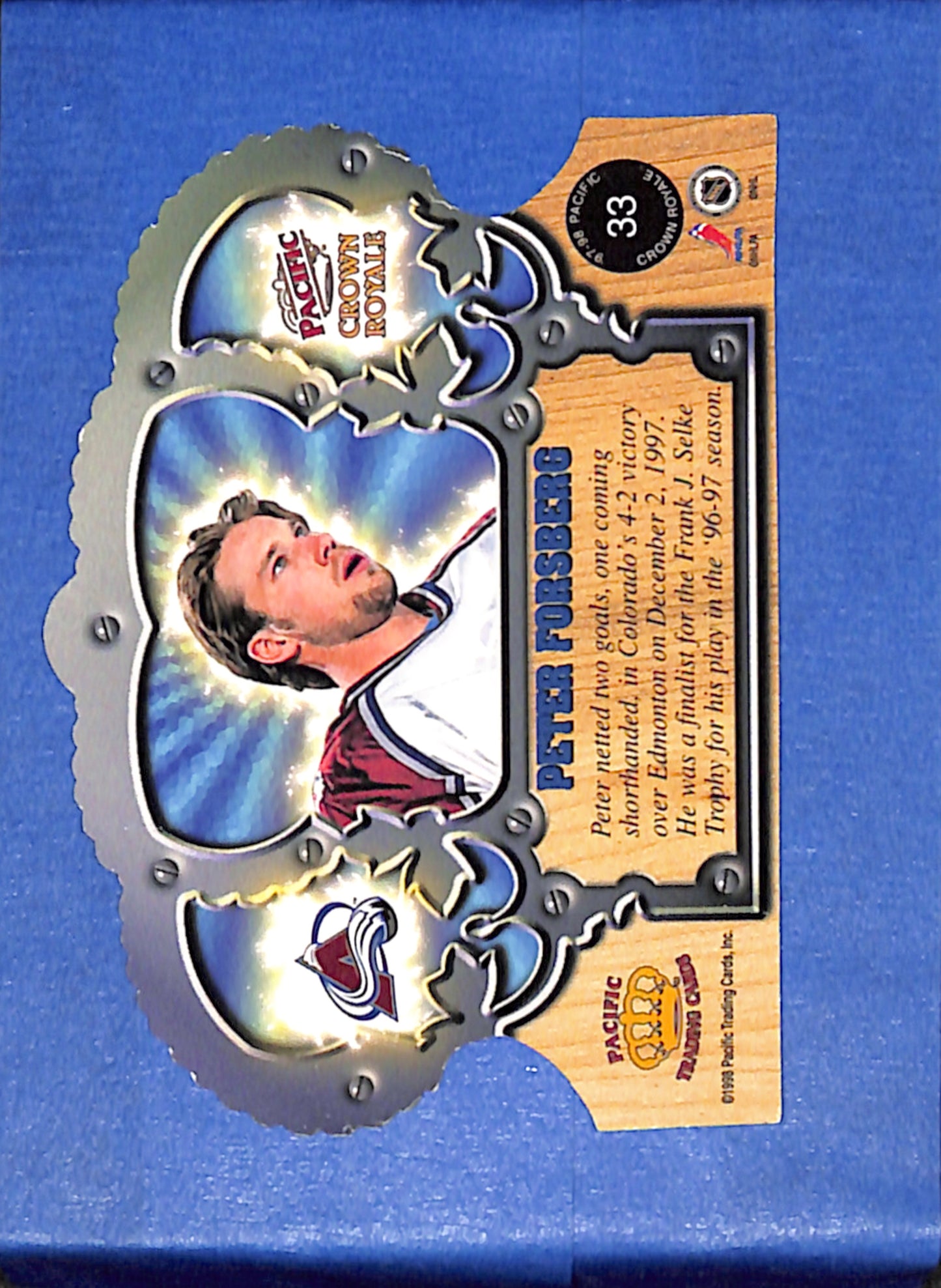 1997-98 Pacific Crown Royale #33 Peter Forsberg EXMT CS26017230