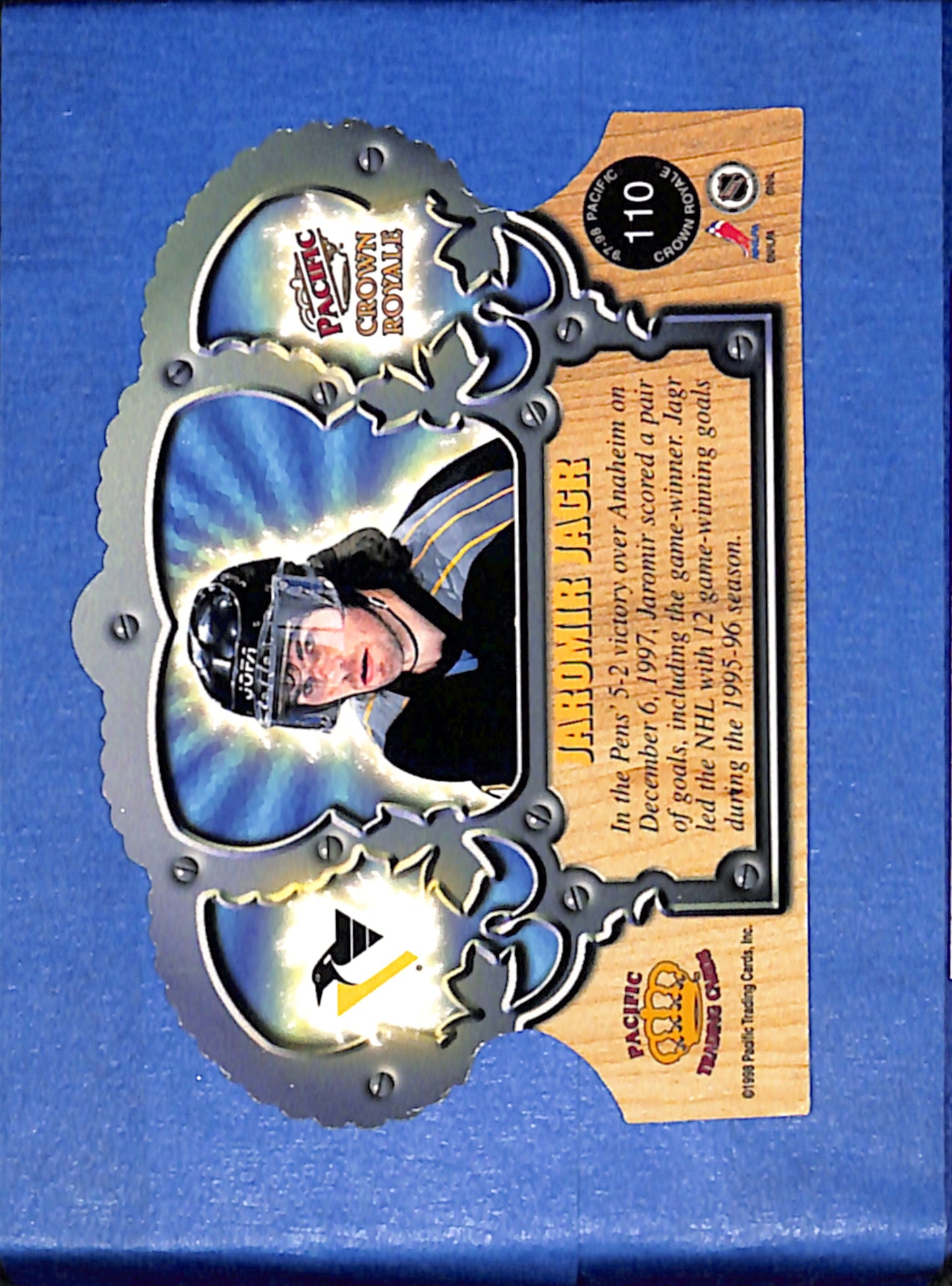 1997-98 Pacific Crown Royale #110 Jaromir Jagr Pittsburgh EXMT CS26017235