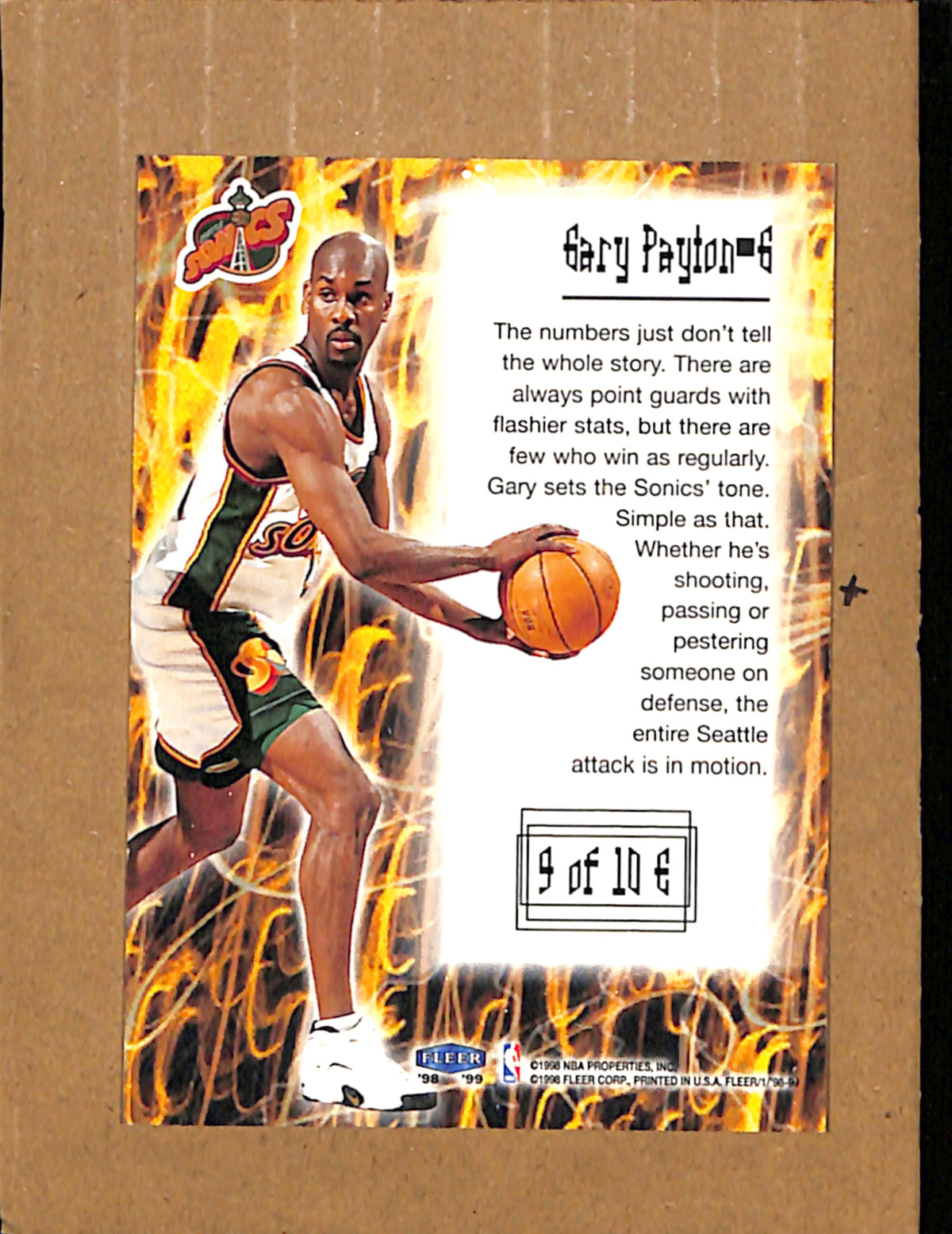 1998-99 Fleer Tradition #9E Gary Payton Seattle SuperSonics NMT CS26017871