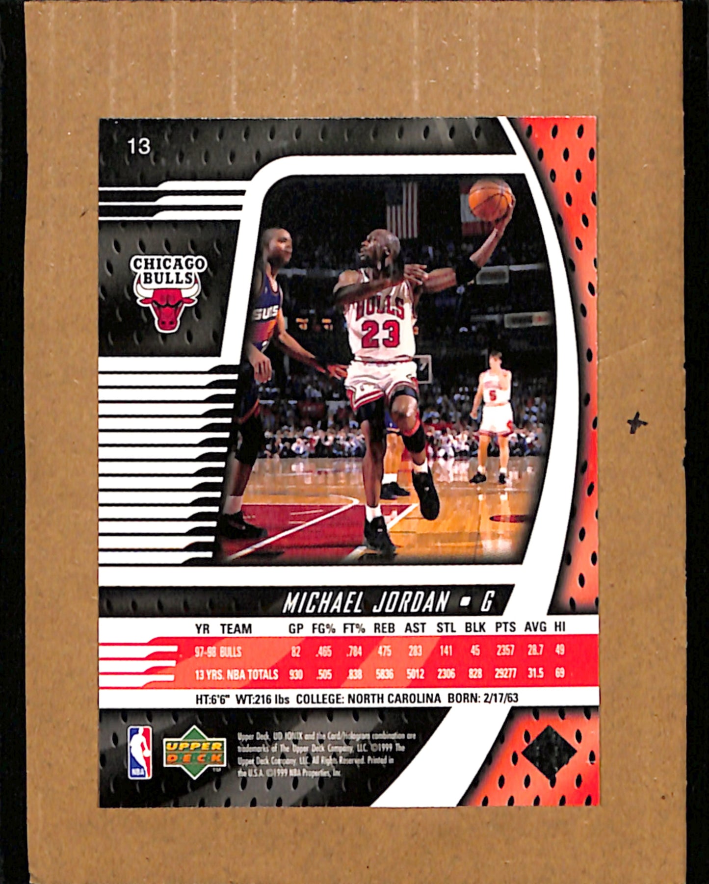 1998-99 Upper Deck Ionix #13 Michael Jordan Chicago Bulls NMT CS26017885