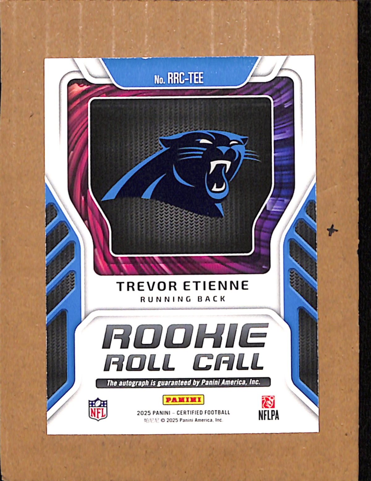 2025 Panini Certified #RRC-TEE Trevor Etienne Carolina Panthers /125 CS26017899