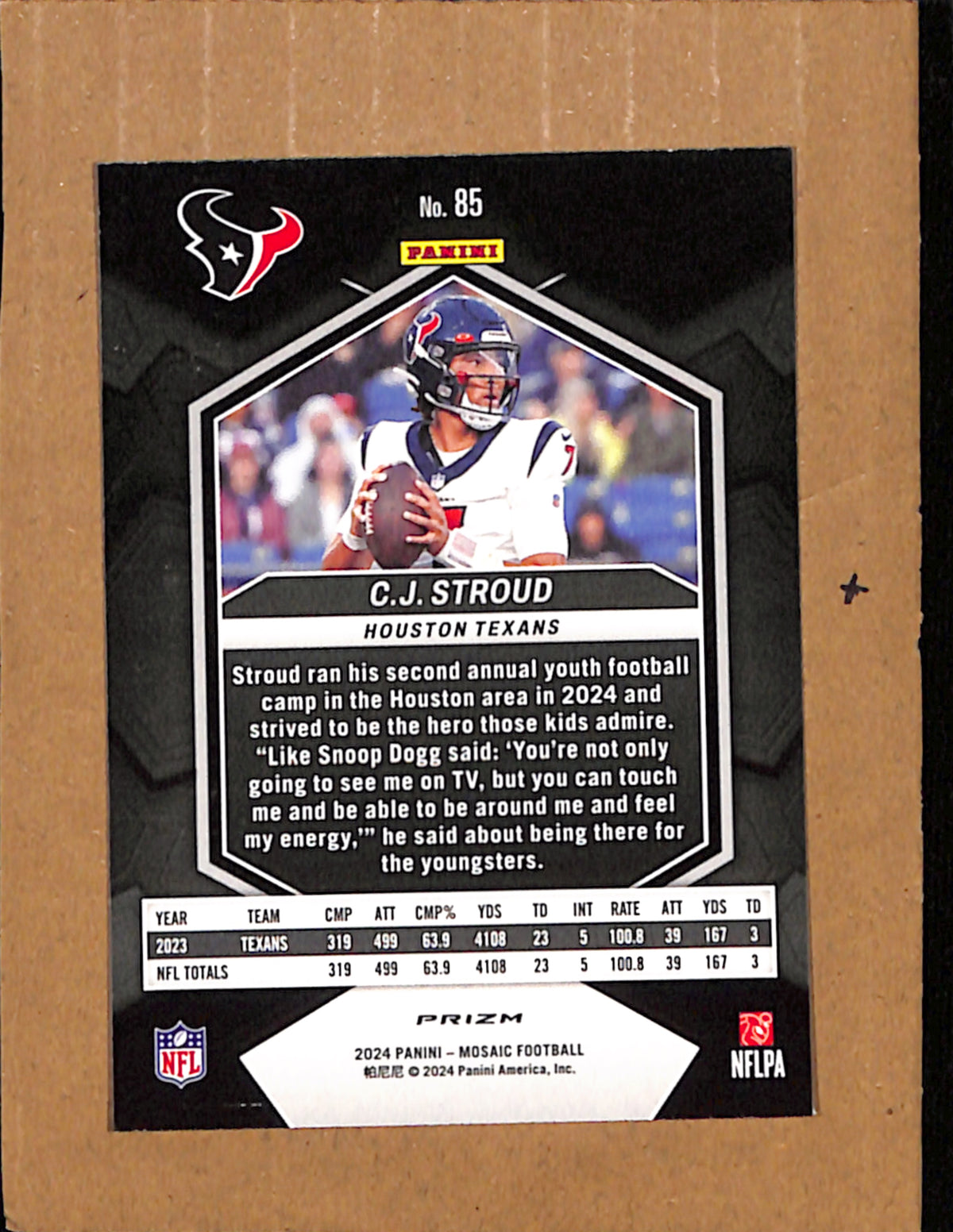 2024 Panini Mosaic #85 C.J. Stroud Houston Texans NMT CS26017900