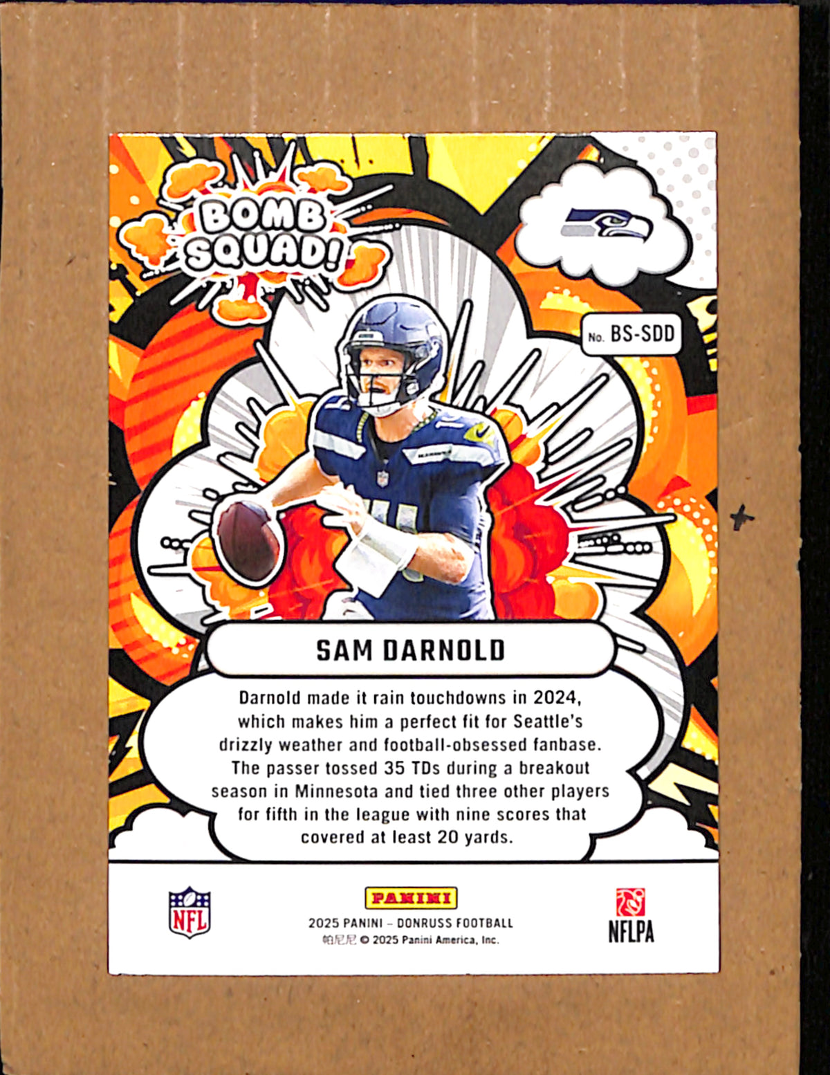 2025 Donruss #BS-SDD Sam Darnold Seattle Seahawks NMT CS26017926