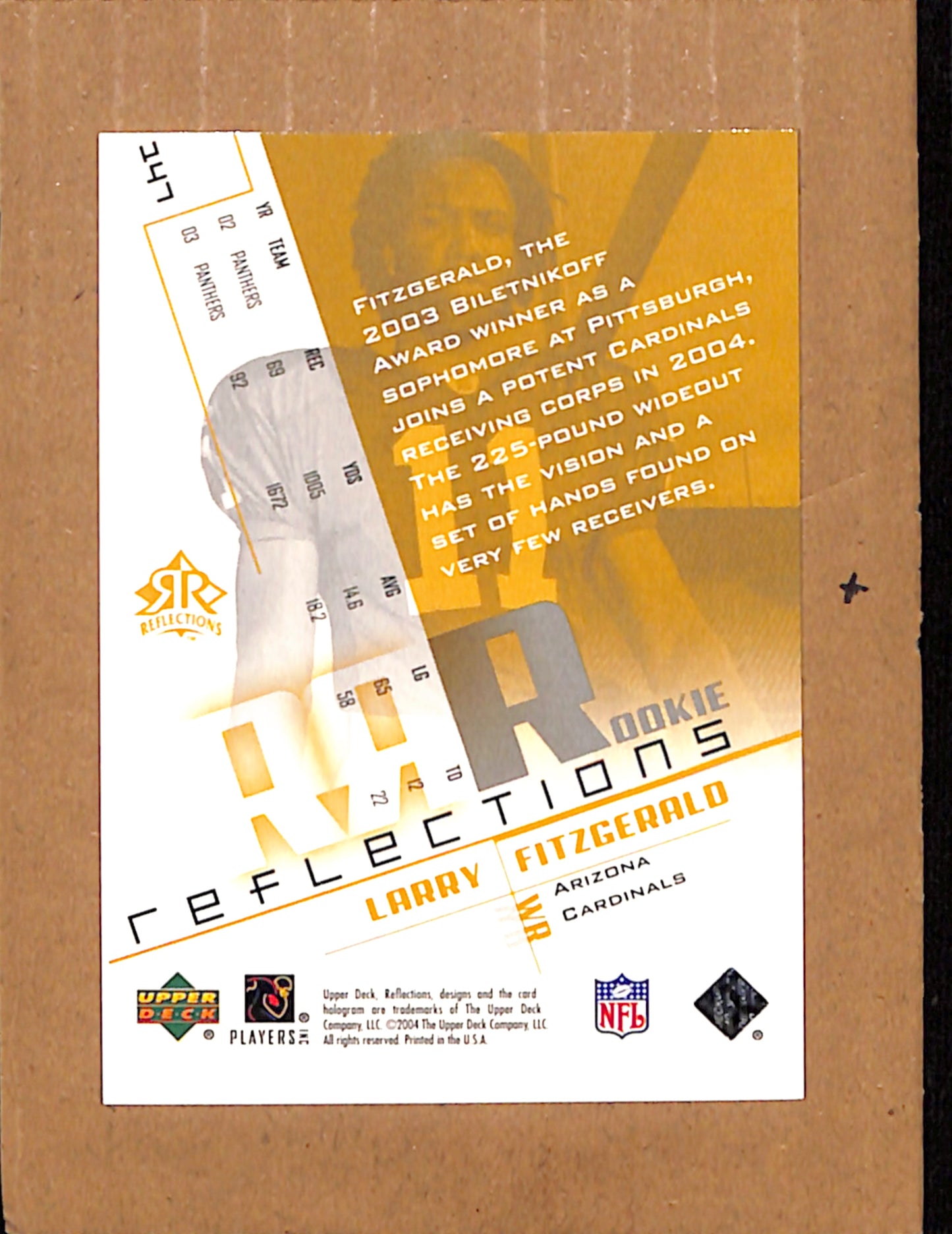2004 Upper Deck Reflections #147 Larry Fitzgerald NMT CS26017927