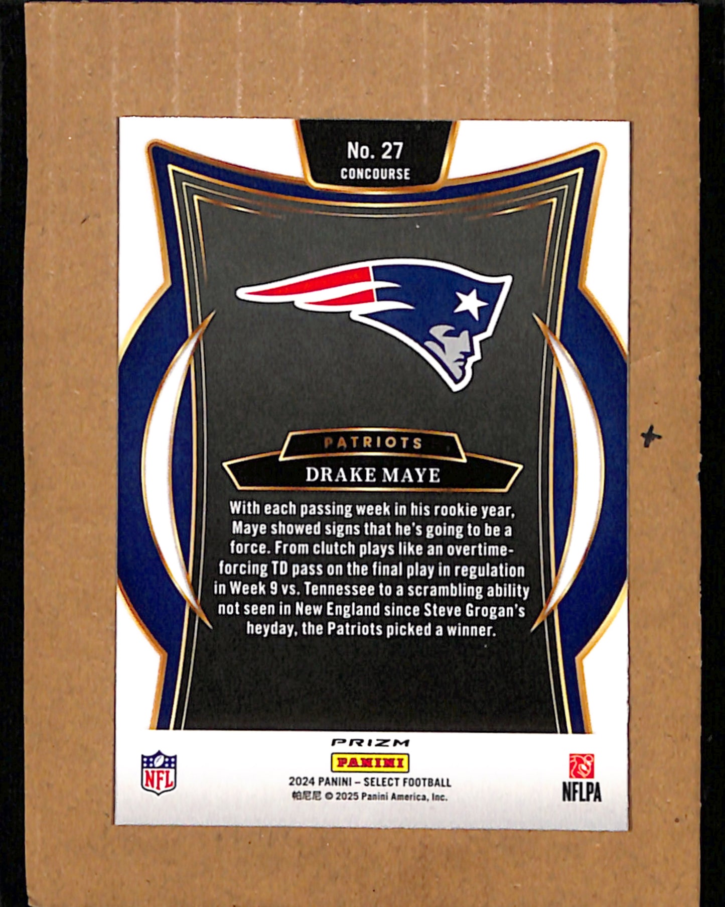 2024 Panini Select #27 Drake Maye New England Patriots NMT CS26017930