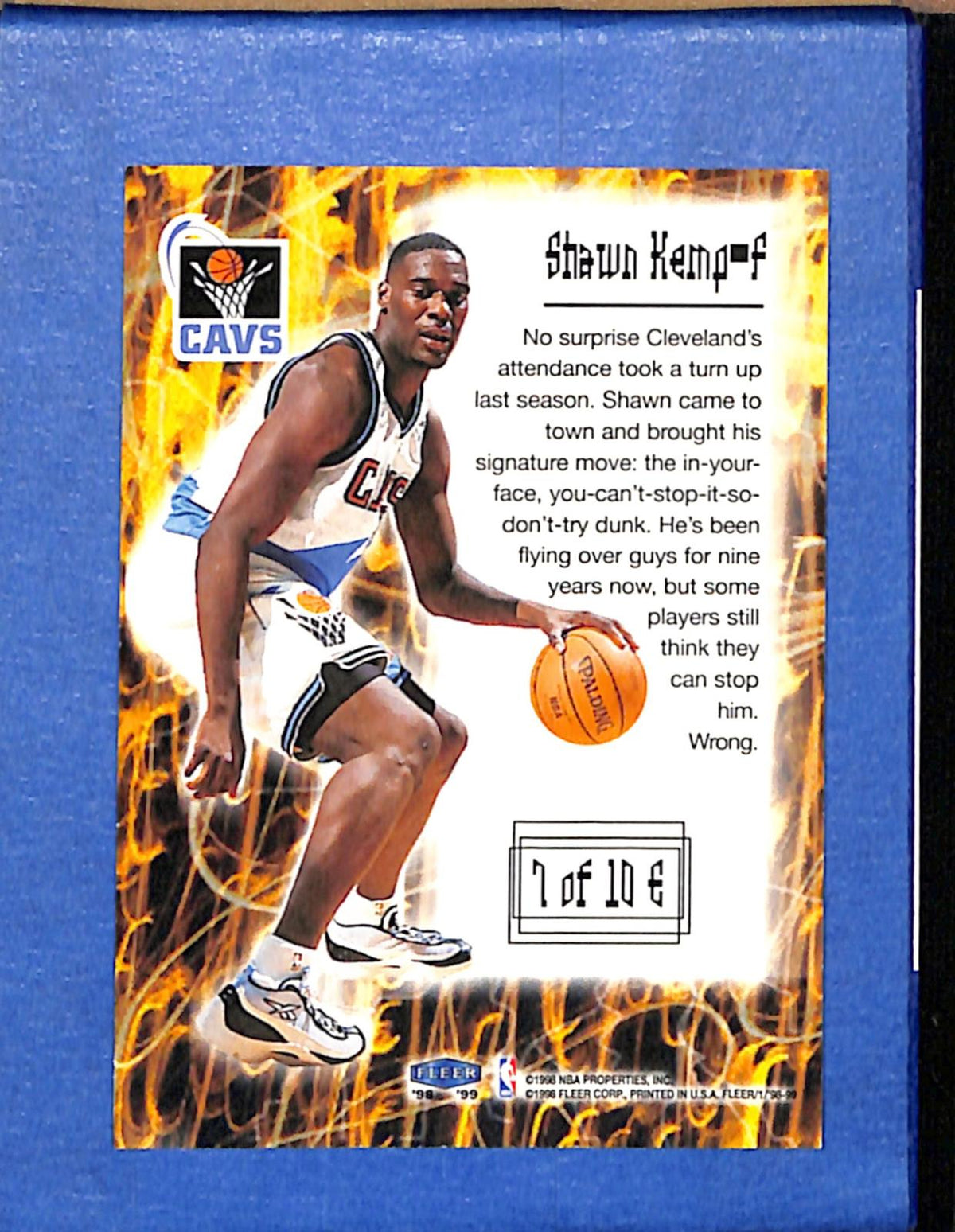 1998-99 Fleer Tradition #7E Shawn Kemp Cavaliers NMT CS26018681