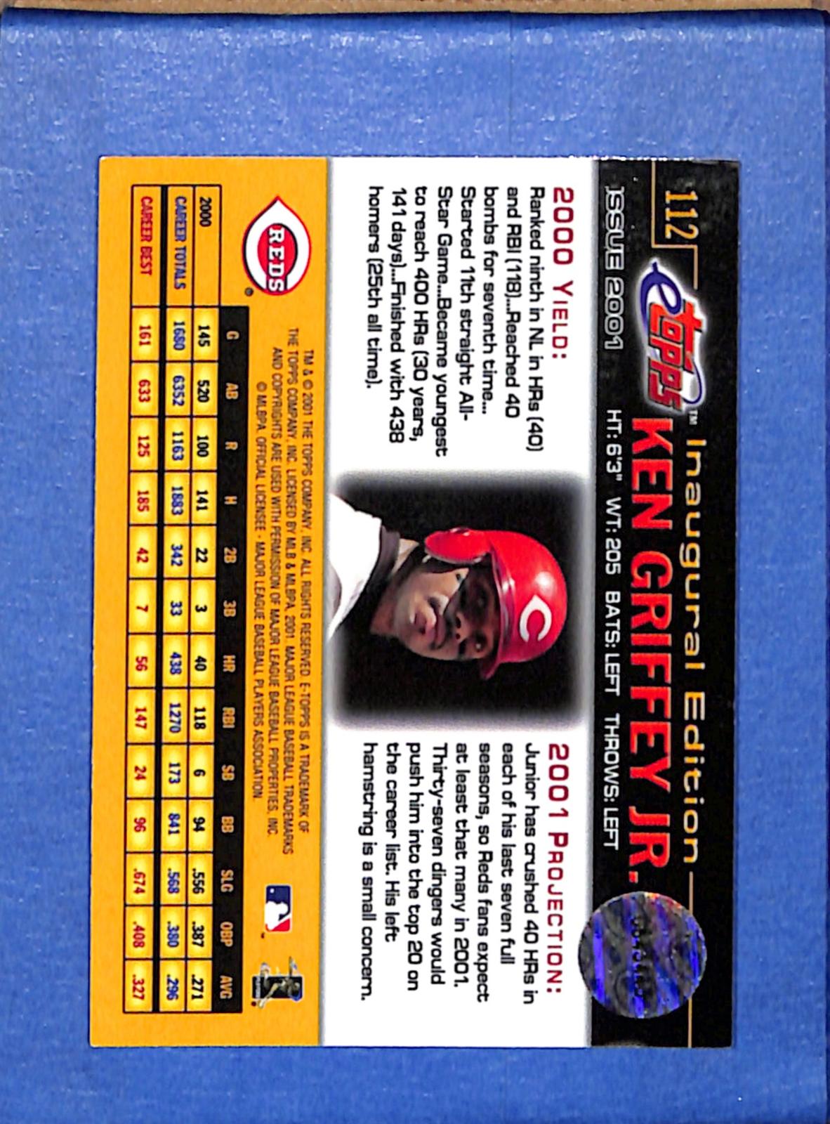 2001 Topps eTopps #112 Ken Griffey Jr. Reds NMT CS26018689