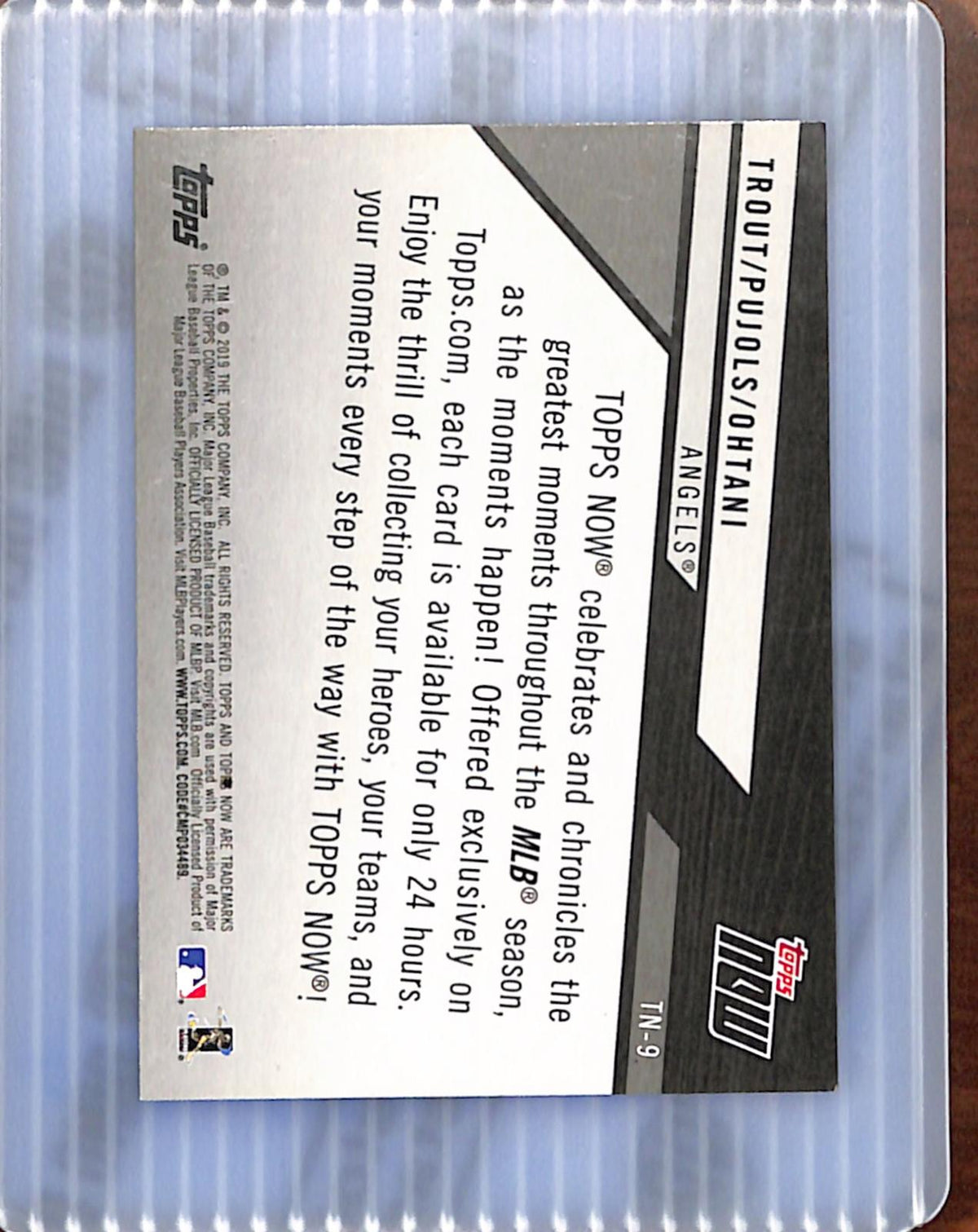 2019 Topps #TN-9 Mike Trout / Albert Pujols / Shohei Ohtani EXMT CS26018712