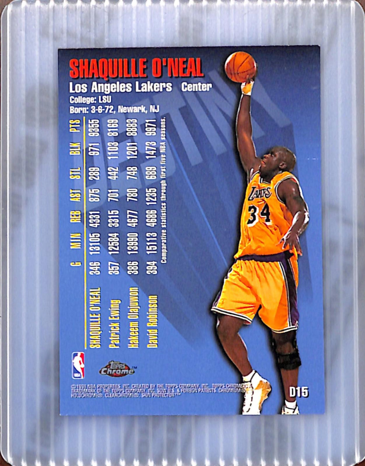 1997-98 Topps #D15 Shaquille O'Neal Lakers NMT CS26018725