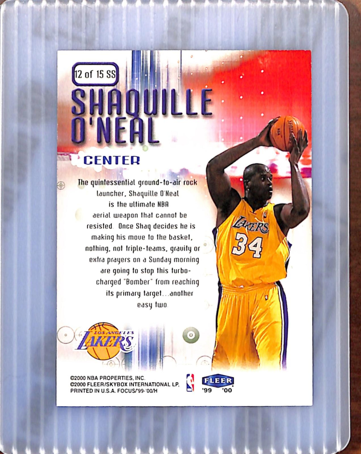 1999-00 Fleer Focus #12 SS Shaquille O'Neal Lakers NMT CS26018727