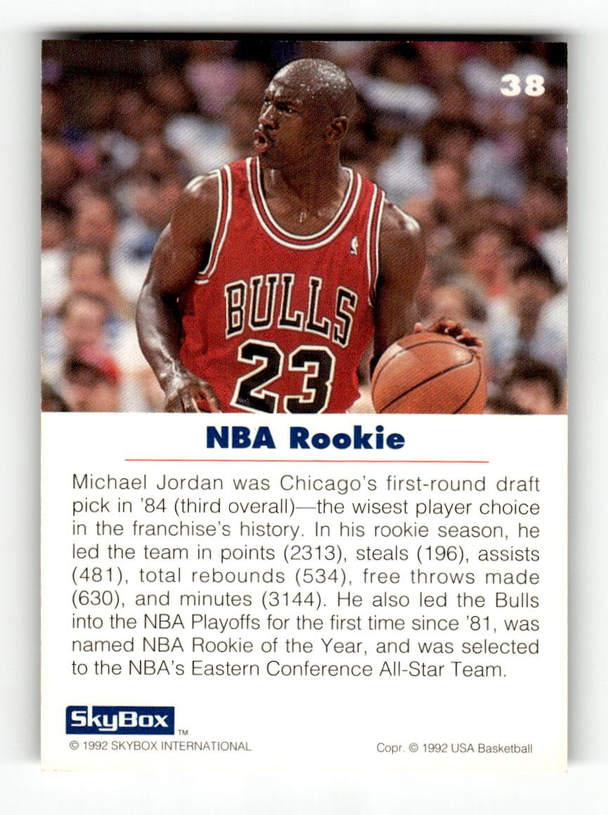 1992 SkyBox USA #38 Michael Jordan USA EXMT CS26019127