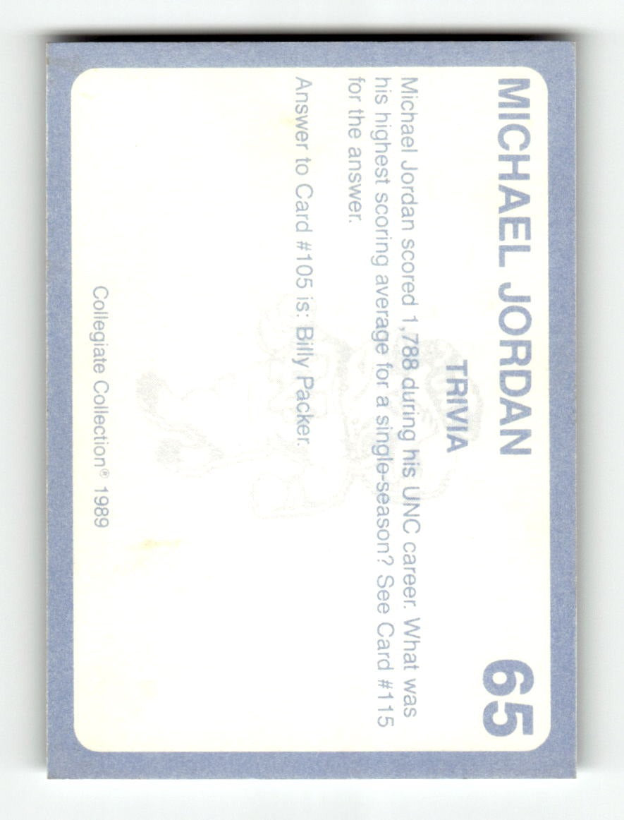 1989 North Carolina's Finest #65 Michael Jordan Tar Heels EXMT CS26019139