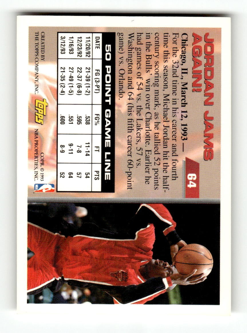 1993-94 Topps #64 Michael Jordan Bulls EXMT CS26019150