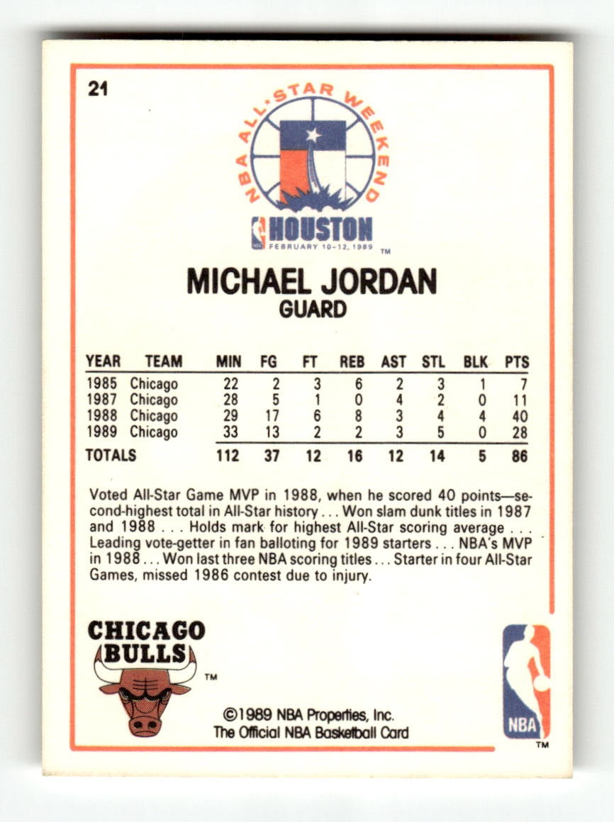 1989-90 Hoops #21 Michael Jordan Bulls EXMT CS26019161