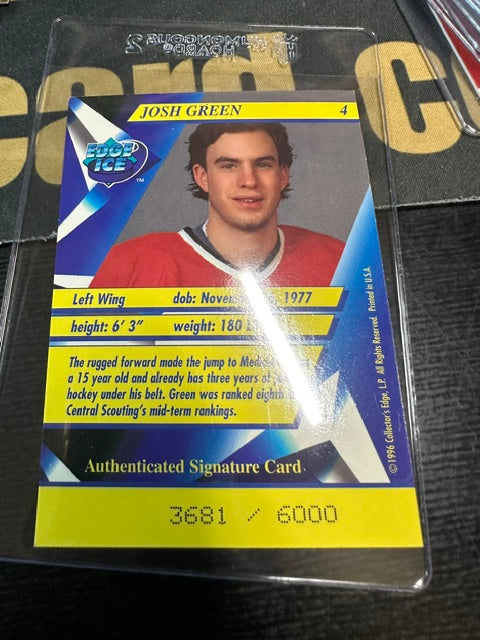 1996 Edge Ice Future Legends #4 Josh Green Medicine Hat Tigers EX CS26017140