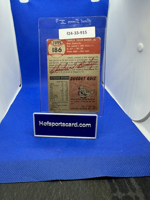 1953 Topps #186 Charlie Bishop G/VG