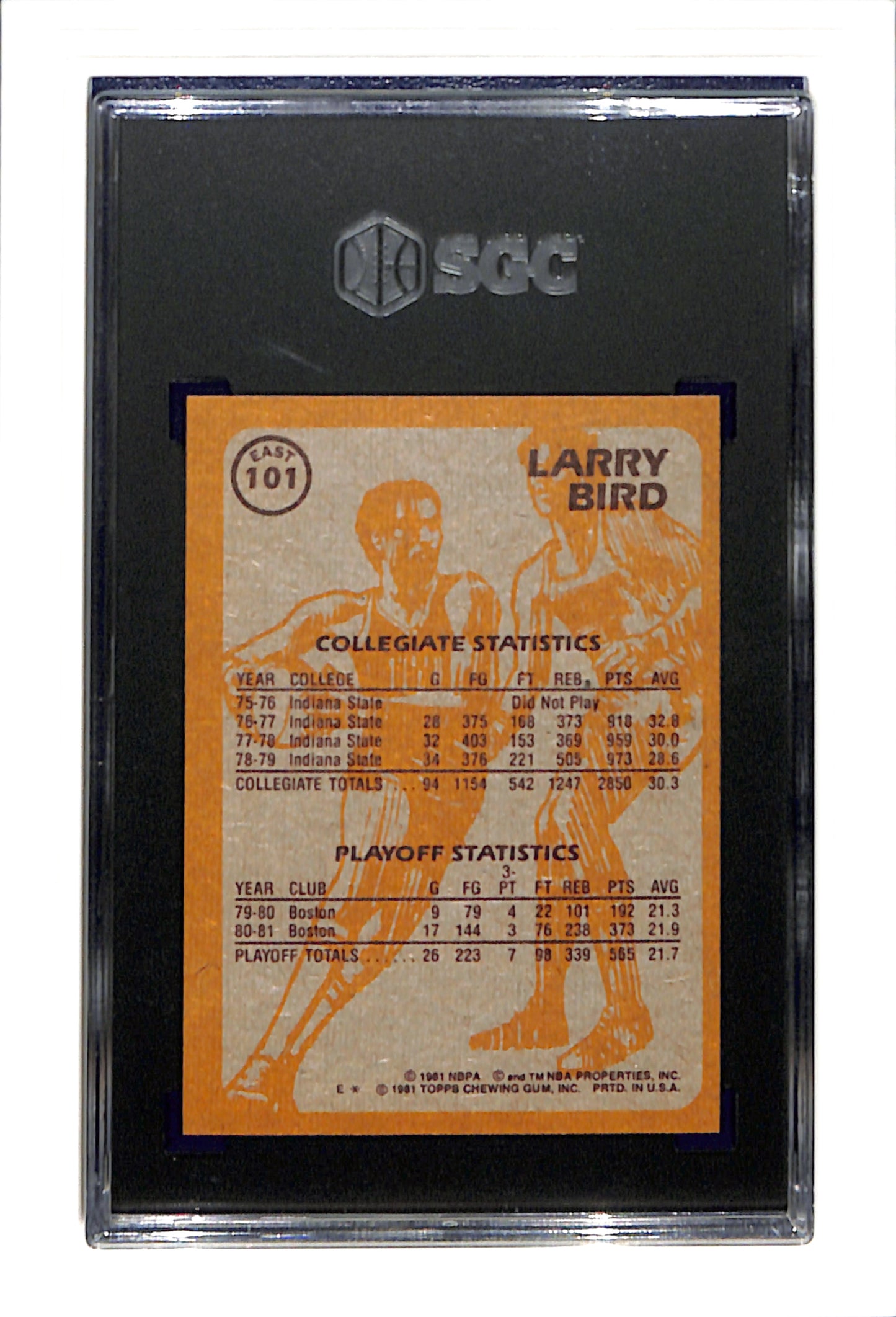 1981-82 Topps #101 Larry Bird HOF Boston Celtics SGC 6 SN 1847102