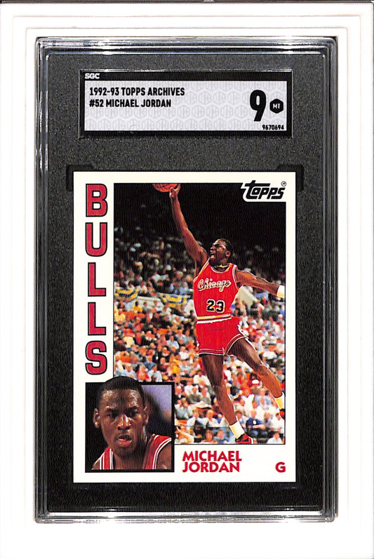 1992-93 Topps Archives #52 Michael Jordan SGC 9 SN 9670694
