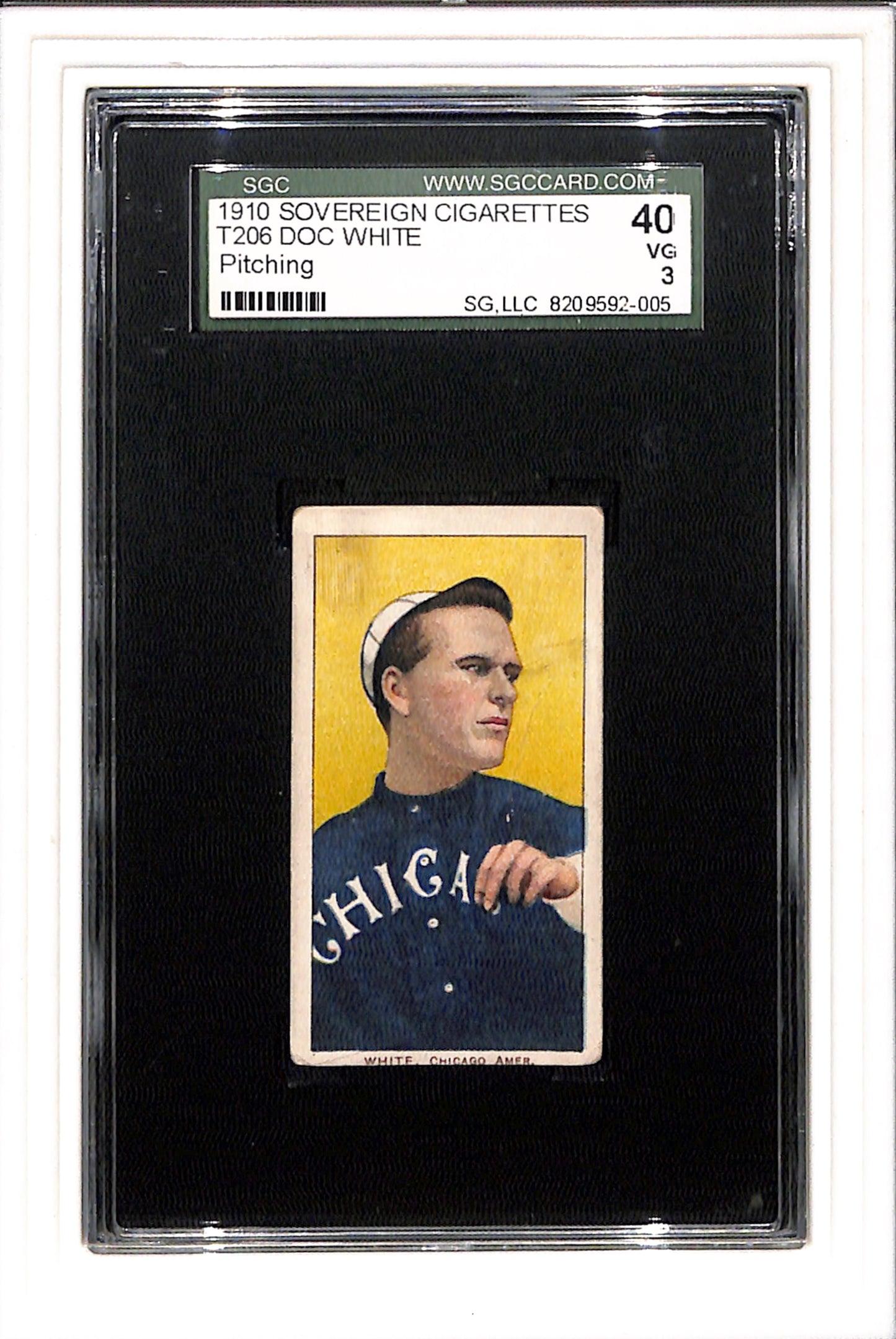 1910 T206 Doc White Pitching Sovereign 350 SGC 3
