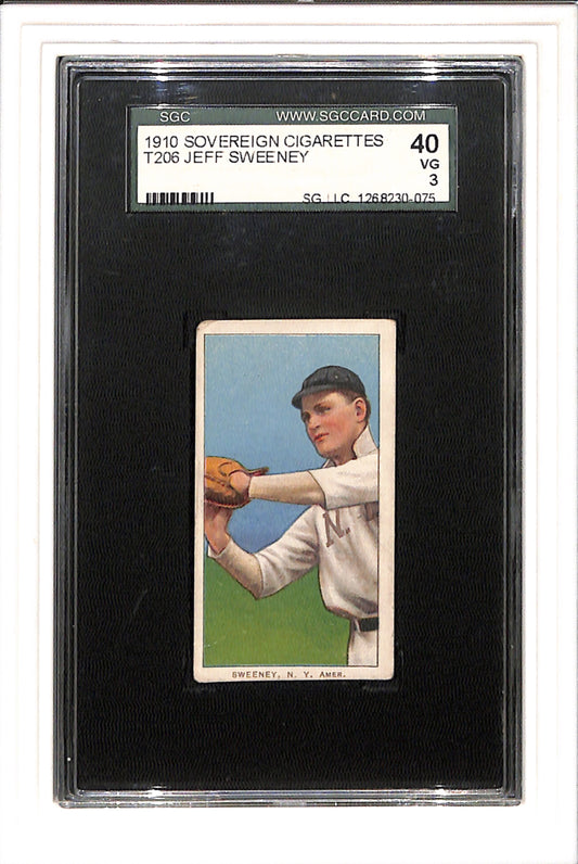 1910 T206 Jeff Sweeney Sovereign 350 SGC 3