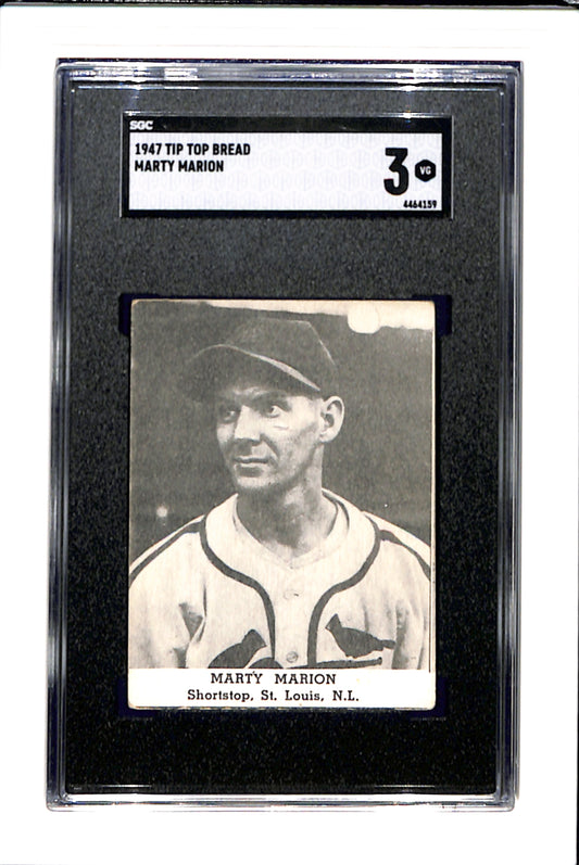 1947 Tip Top Bread Marty Marion SGC 3 Rare Issue! SN 4464159