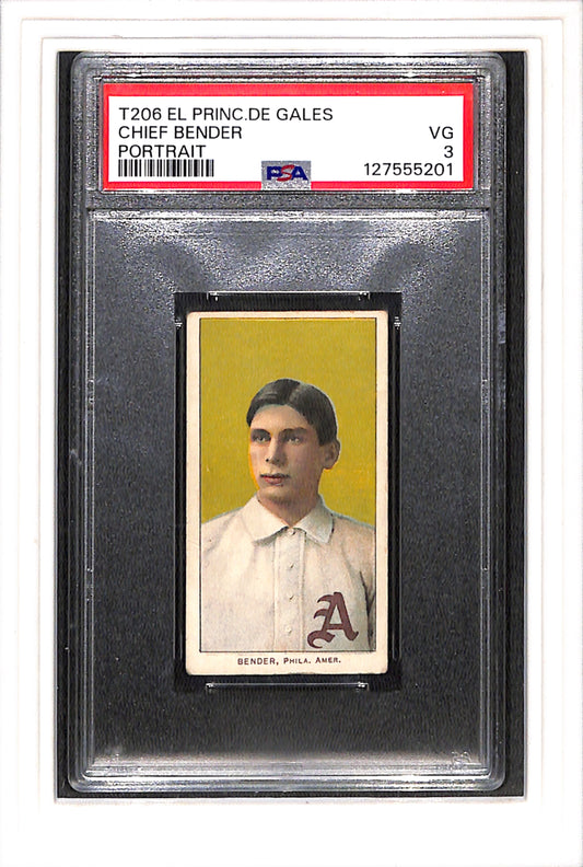 1909-11 T206 Chief Bender Portrait EPDG PSA 3 SN 127555201