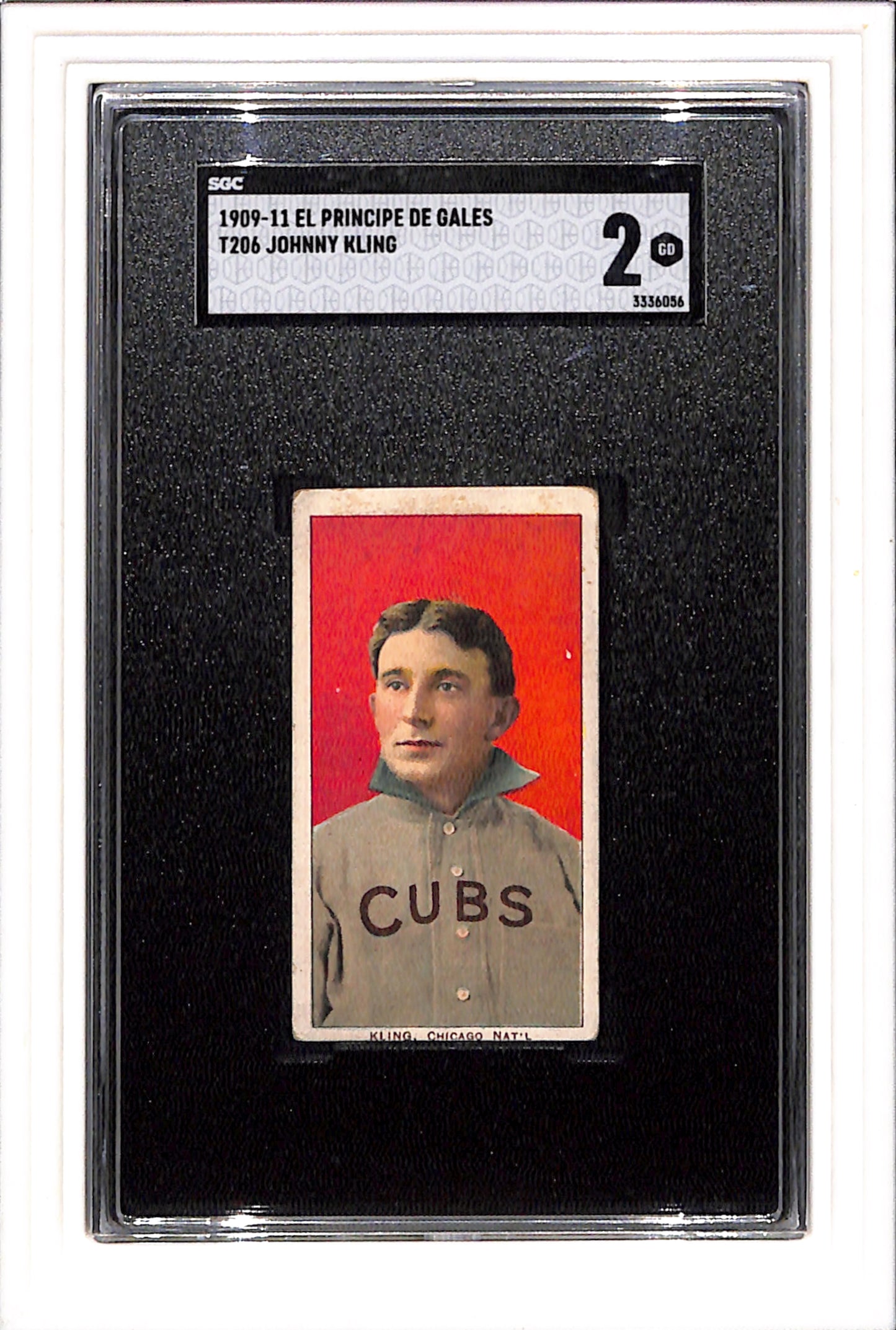 1909-1911 T206 Johnny Kling EPDG SGC 2 SN 3336056