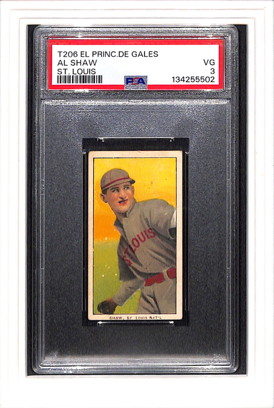 1909-1910 T206 Al Shaw PSA 3 EPDG SN 134255502
