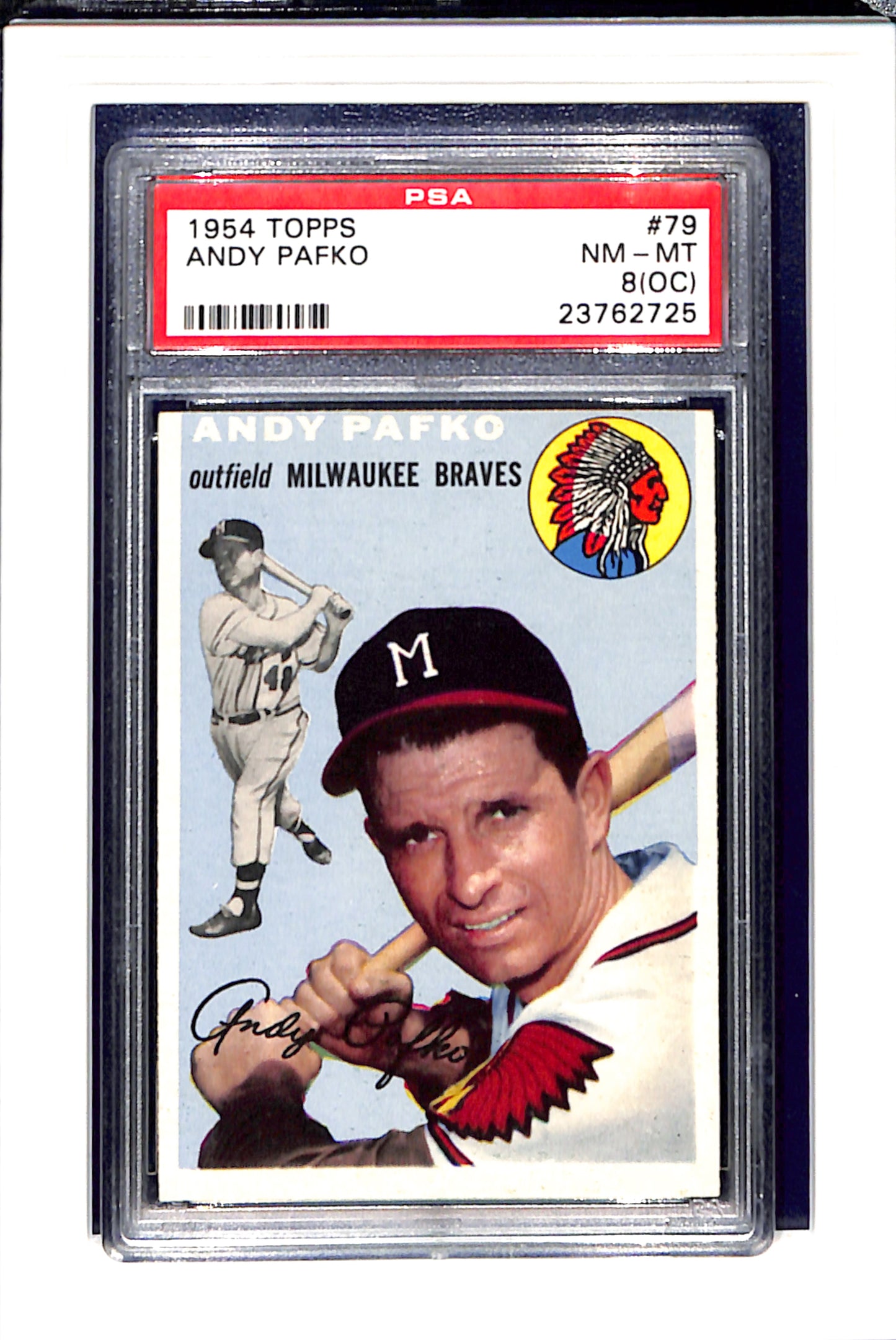 1954 Topps #79 Andy Pafko PSA 8 OC SN 23762725