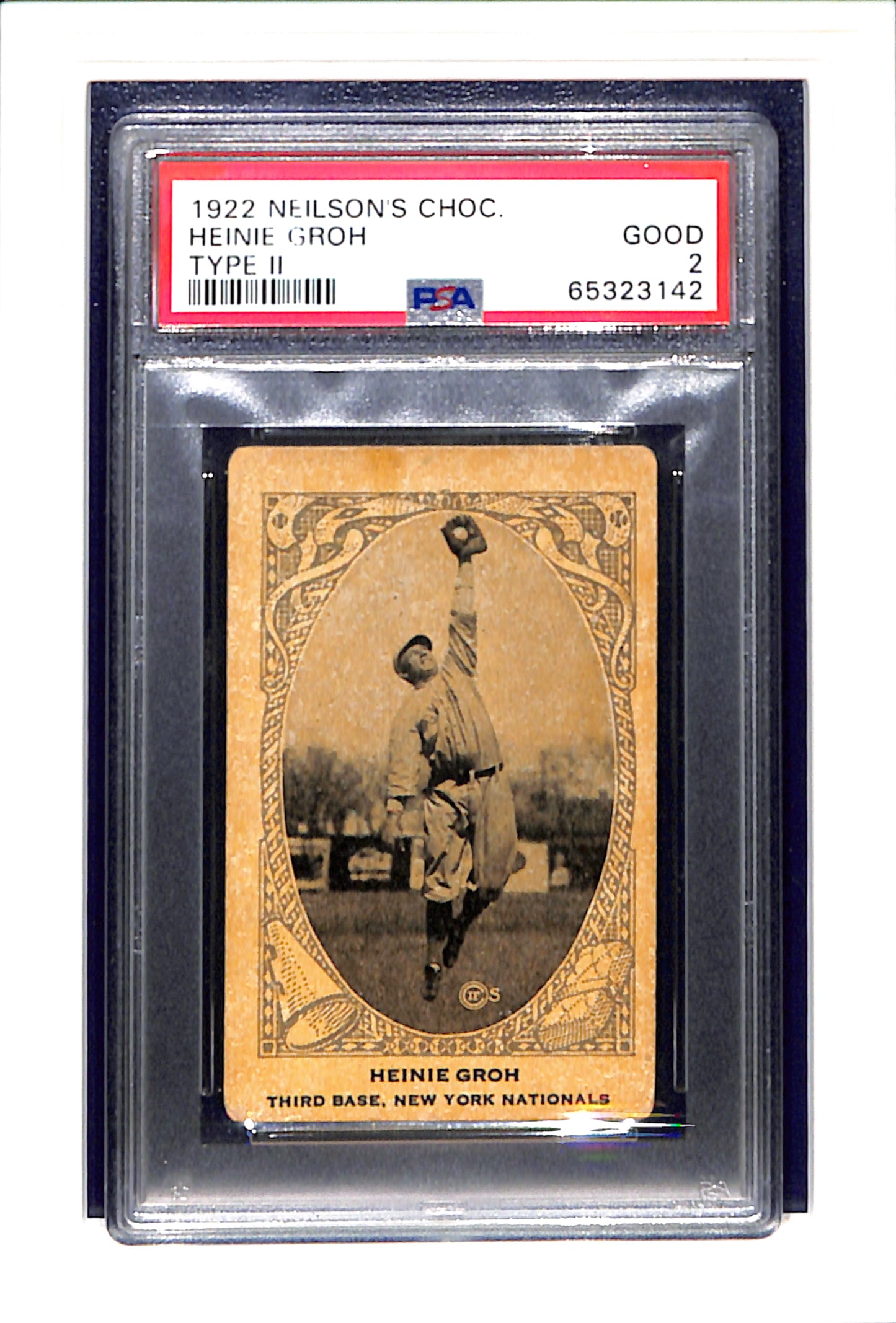 1922 Neilson Chocolate Heinie Groh PSA 2 SN 65323142