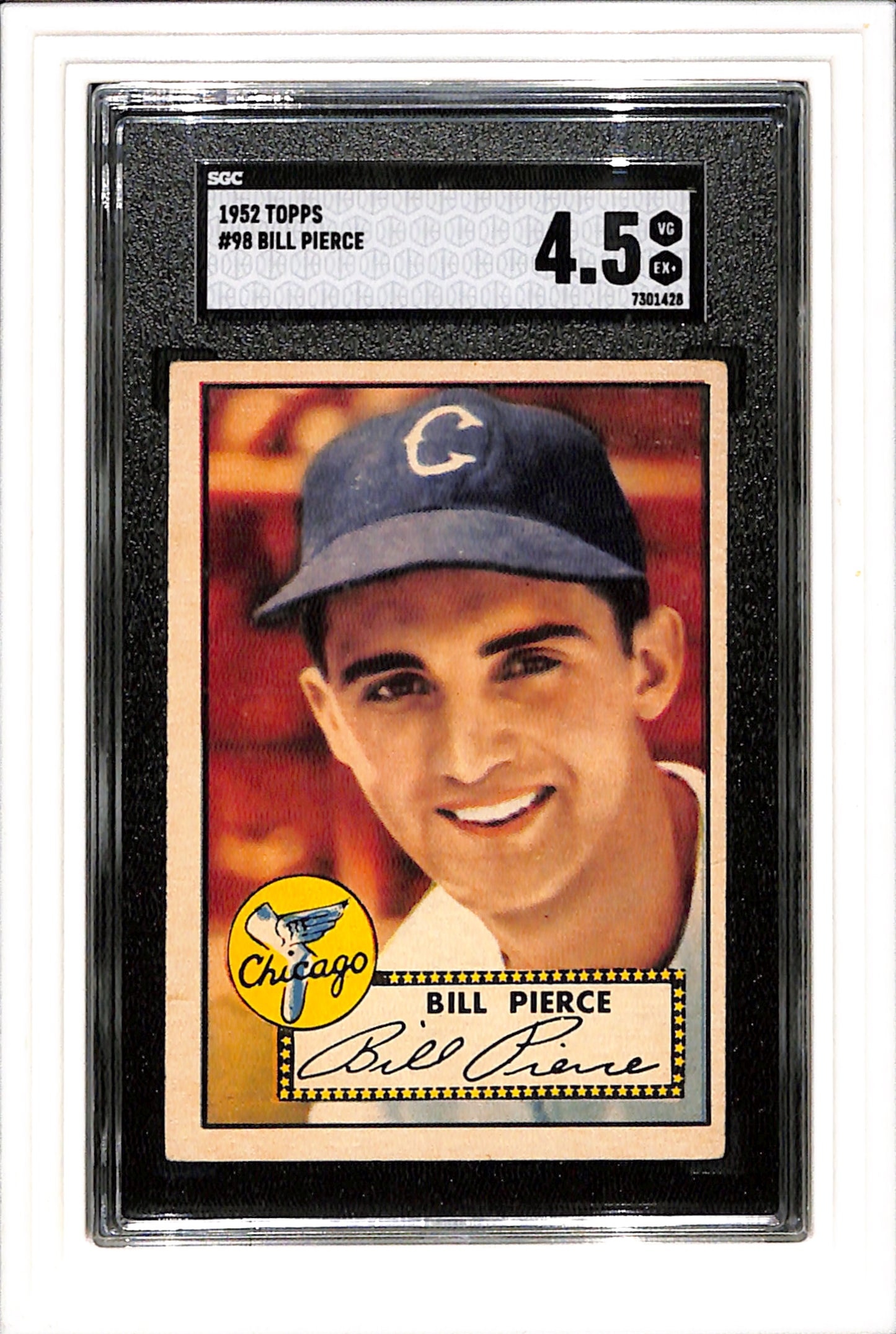 1952 Topps #98 Bill Pierce SGC 4.5 SN 7301428