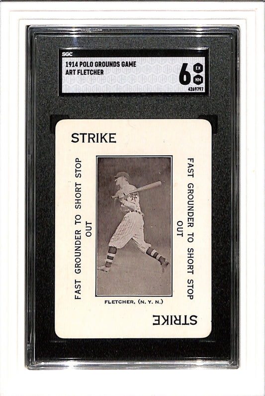 1914 Polo Grounds Game Art Fletcher SGC 6 SN 4269797