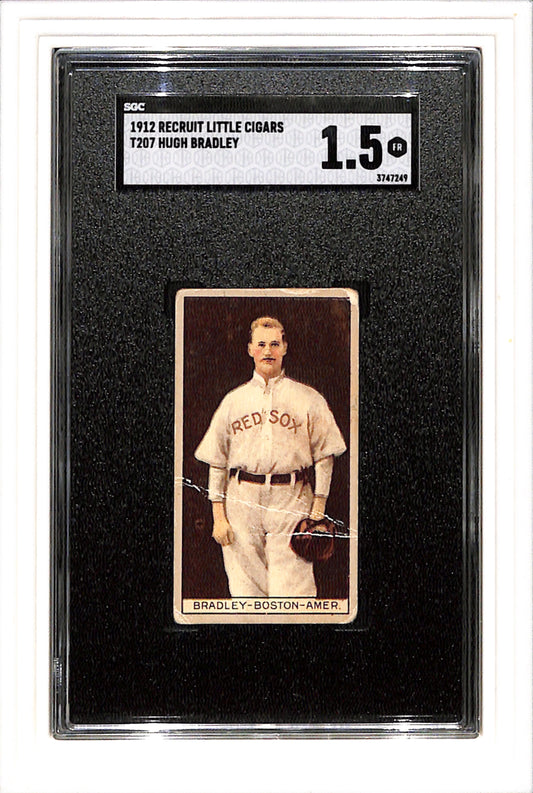 1912 Recruit Little Cigars T207 Hugh Bradley SGC 1.5 SN 3747249