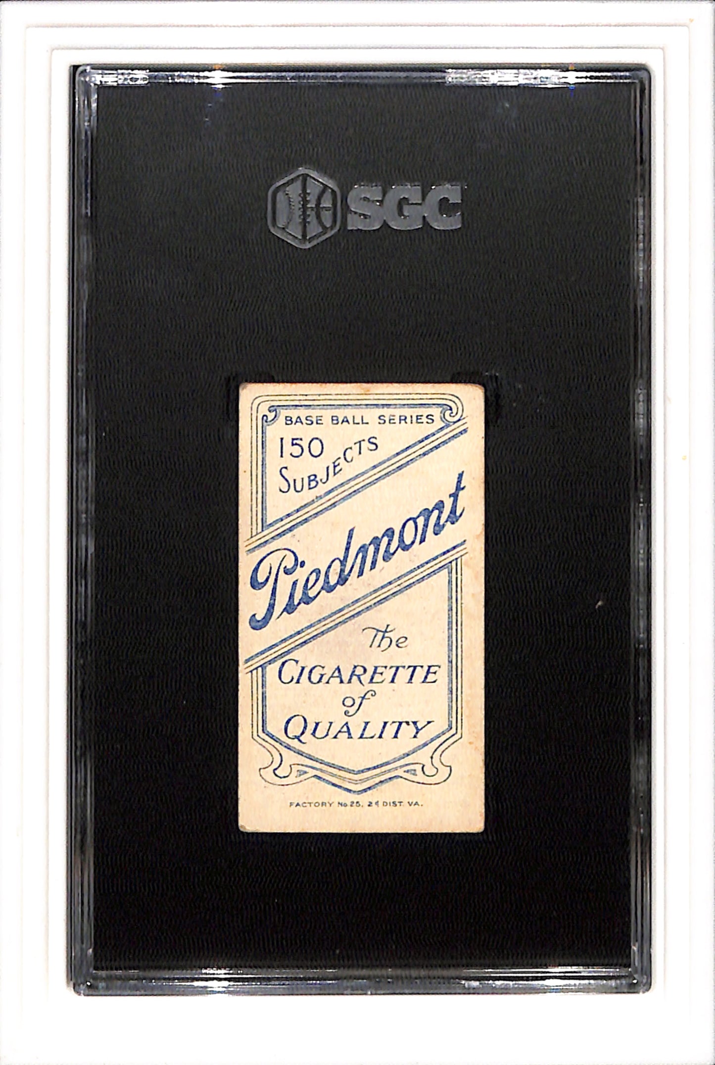 1909 Piedmont Cigarettes T206 Schulte, Wildfire Front View SGC 3 SN 6269521