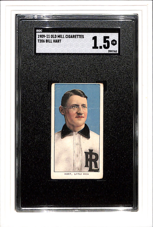 1909-11 Old Mill Cigarettes T206 Hart, Bill SGC 1.5 SN 2997762