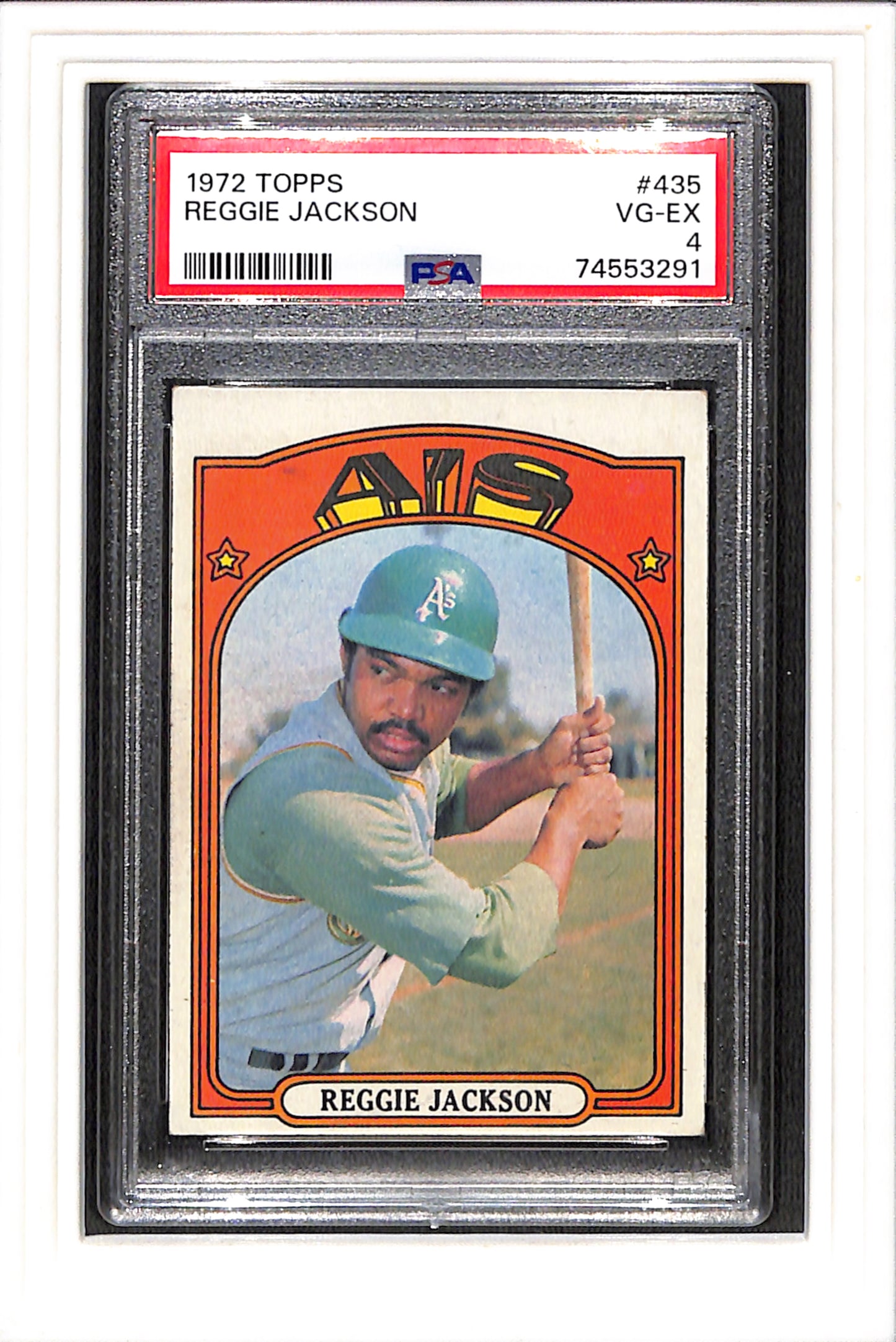 1972 Topps #435 Reggie Jackson PSA 4 SN 74553291
