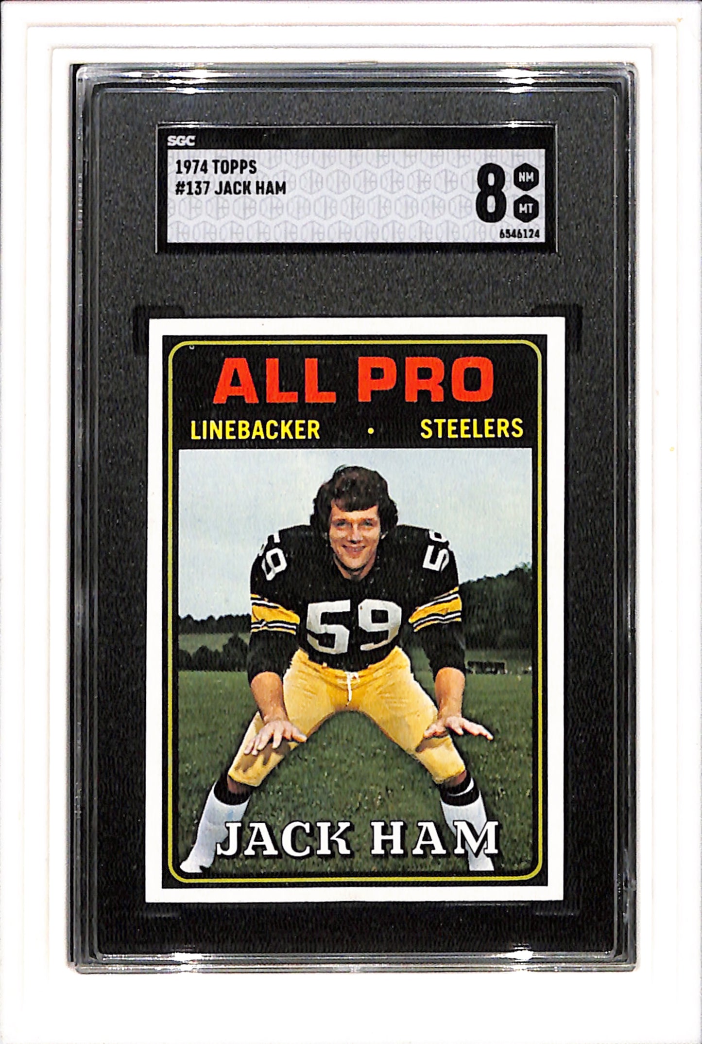 1974 Topps #137 Jack Ham SGC 8 SN 6546124