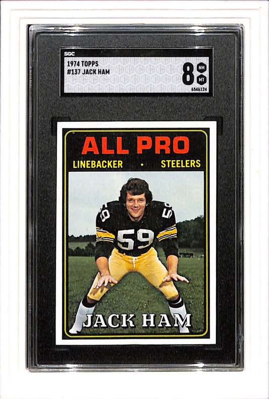 1974 Topps #137 Jack Ham SGC 8 SN 6546124