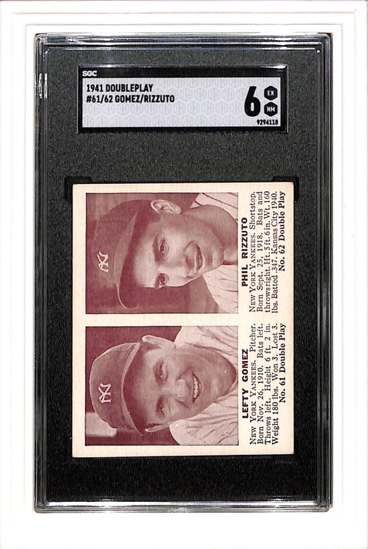 1941 Doubleplay #61/62 Gomez/Rizzuto SGC 6 SN 9294118