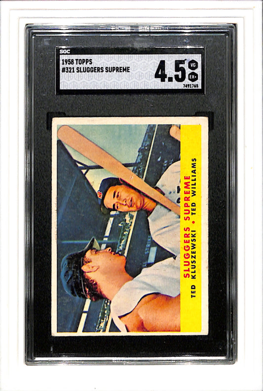 1958 Topps #321 Sluggers Supreme SGC 4.5 SN 7491765