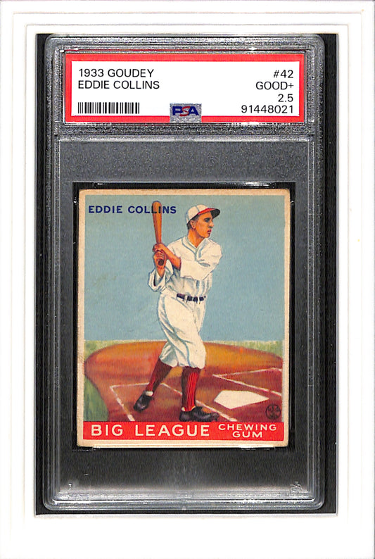 1933 Goudey #42 Eddie Collins PSA 2.5 SN 91448021