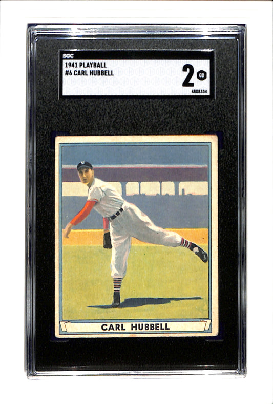 1941 Playball #6 Carl Hubbell SGC 2 SN 4808334